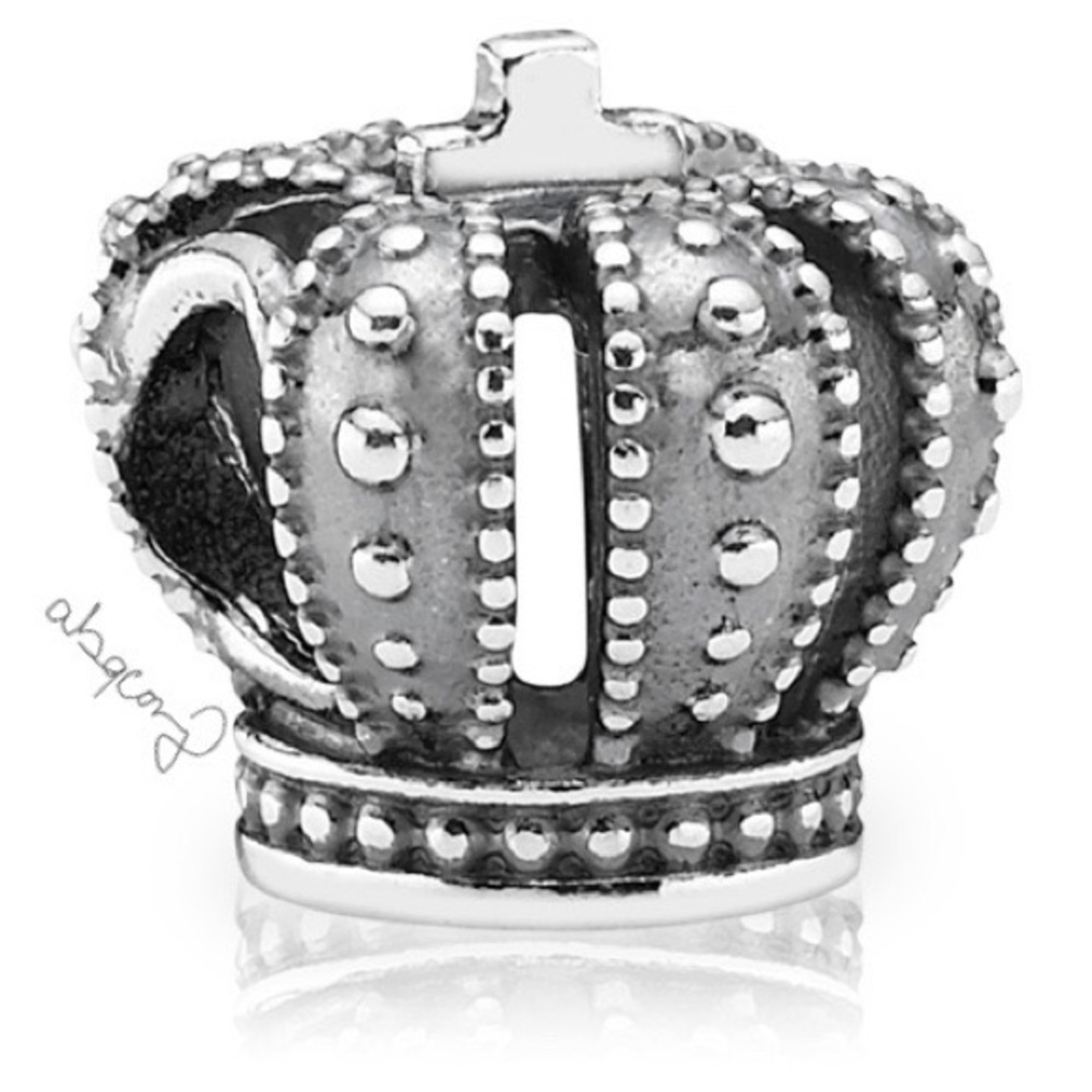 EUC Pandora 790930 Sterling Silver Royal Crown Charm